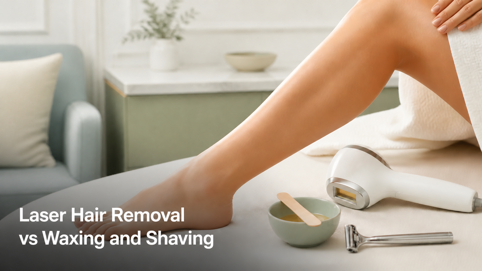 Laser hair removal compared with waxing and shaving